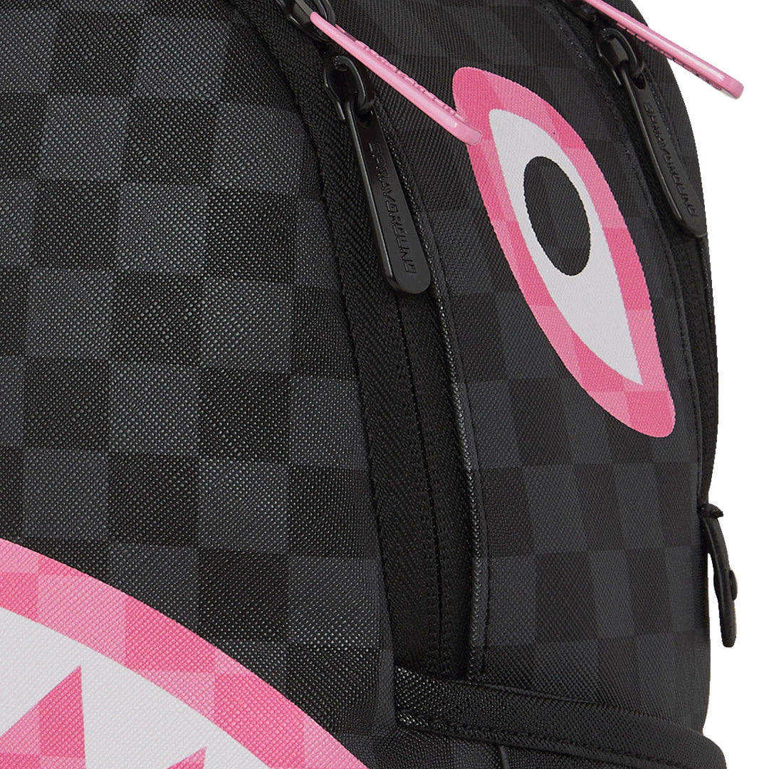ZAINO BACKPACK SPRAYGROUND PINK AND BLACK TEAR SIP PVC SCACCHI 910B8276NSZ