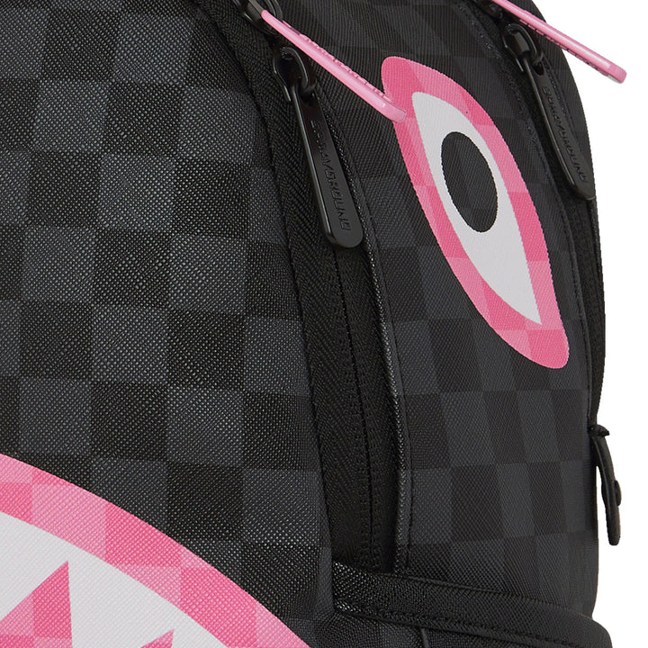 ZAINO BACKPACK SPRAYGROUND PINK AND BLACK TEAR SIP PVC SCACCHI 910B8276NSZ