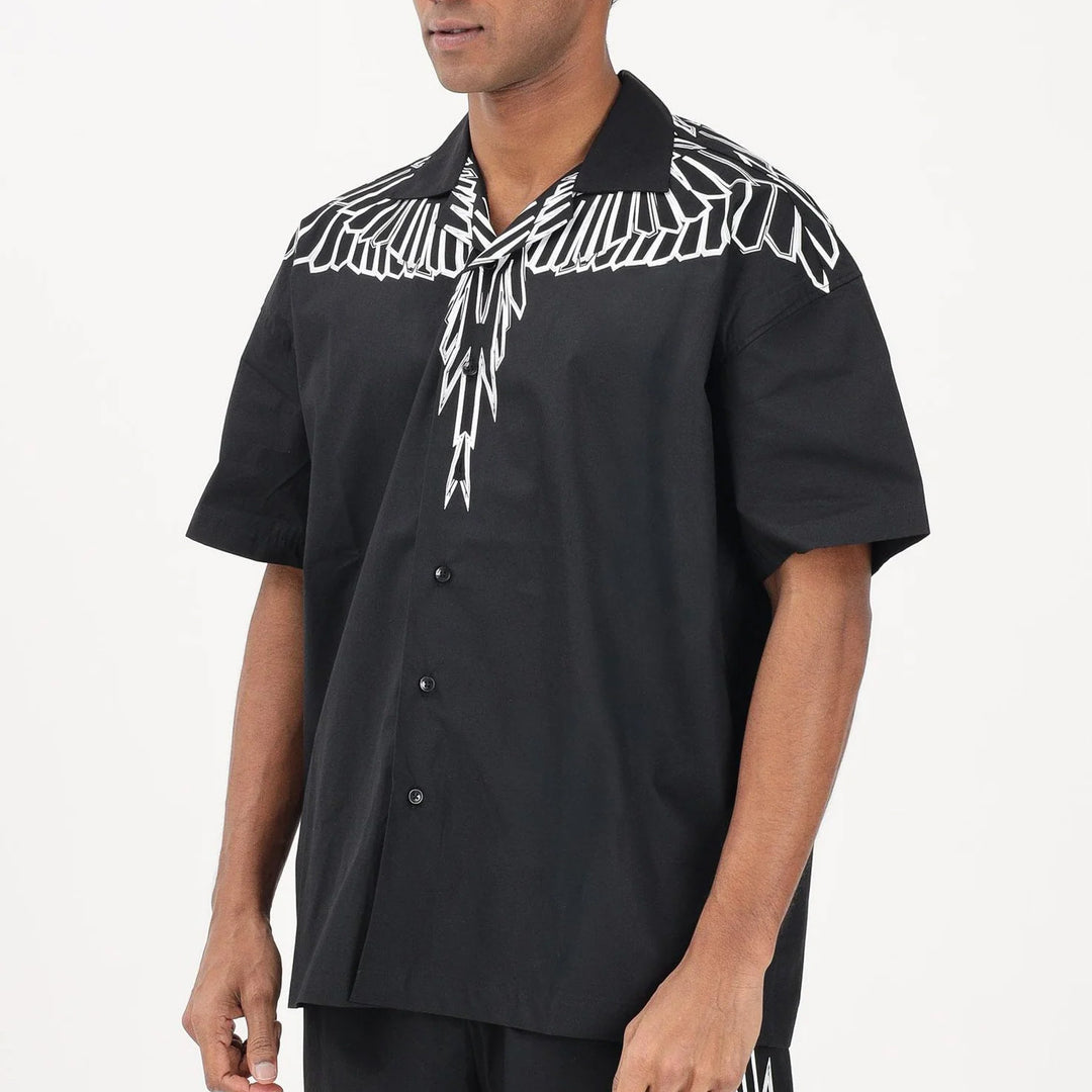 CAMICIA BOWL MARCELO BURLON GRAPHIC PRINT BLACK