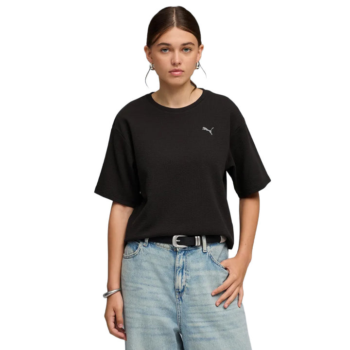 T-SHIRT PUMA WARDROBE ESS 691813 DONNA MAGLIA GIROCOLLO COTONE