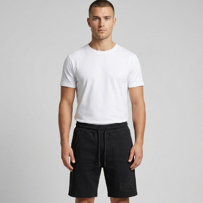 BERMUDA UOMO DROP SEASON 2 BLACK LOGO IN RILIEVO