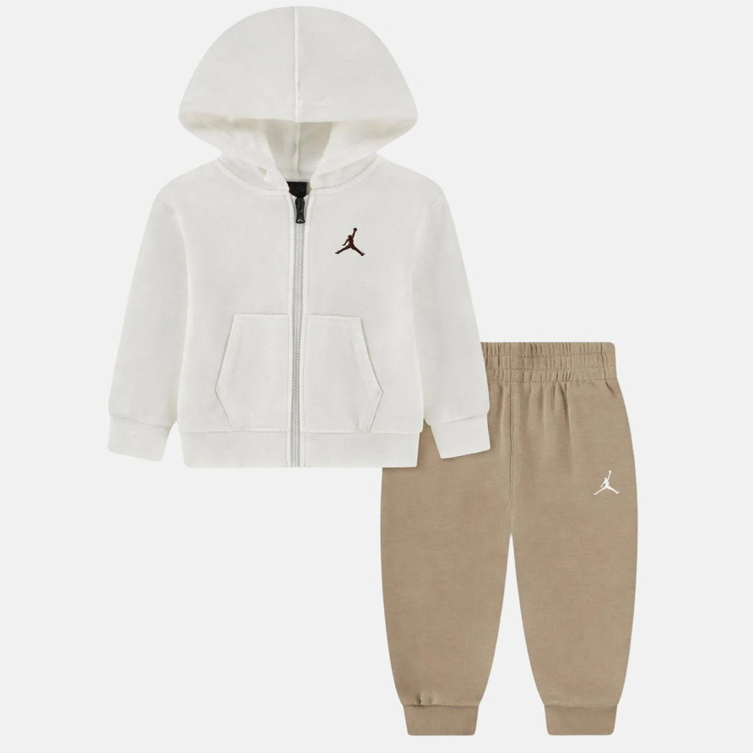 COMPLETO NEONATO JORDAN UNISEX SET BIANCO E BEIGE
