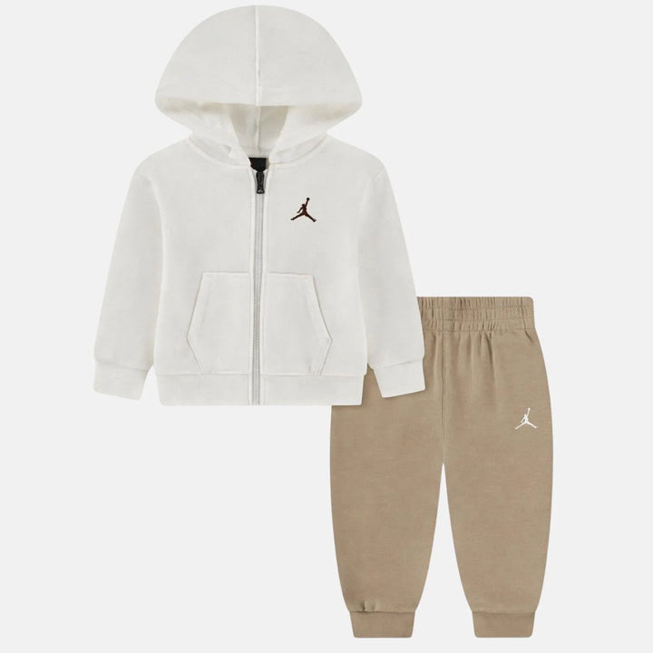 COMPLETO NEONATO JORDAN UNISEX SET BIANCO E BEIGE
