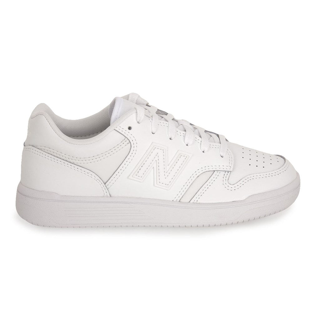 SCARPE BAMBINO NEW BALANCE BB480 LEATHER TOTAL WHITE