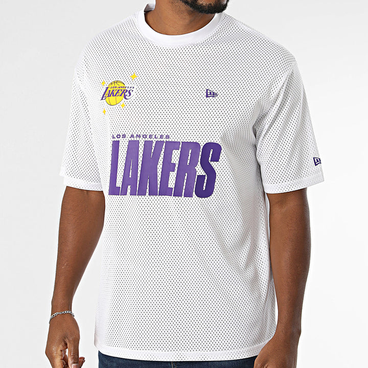 T-SHIRT NEW ERA NBA PLAYER GRAPHIC OVERSIZE LAKERS BIANCA 60771594