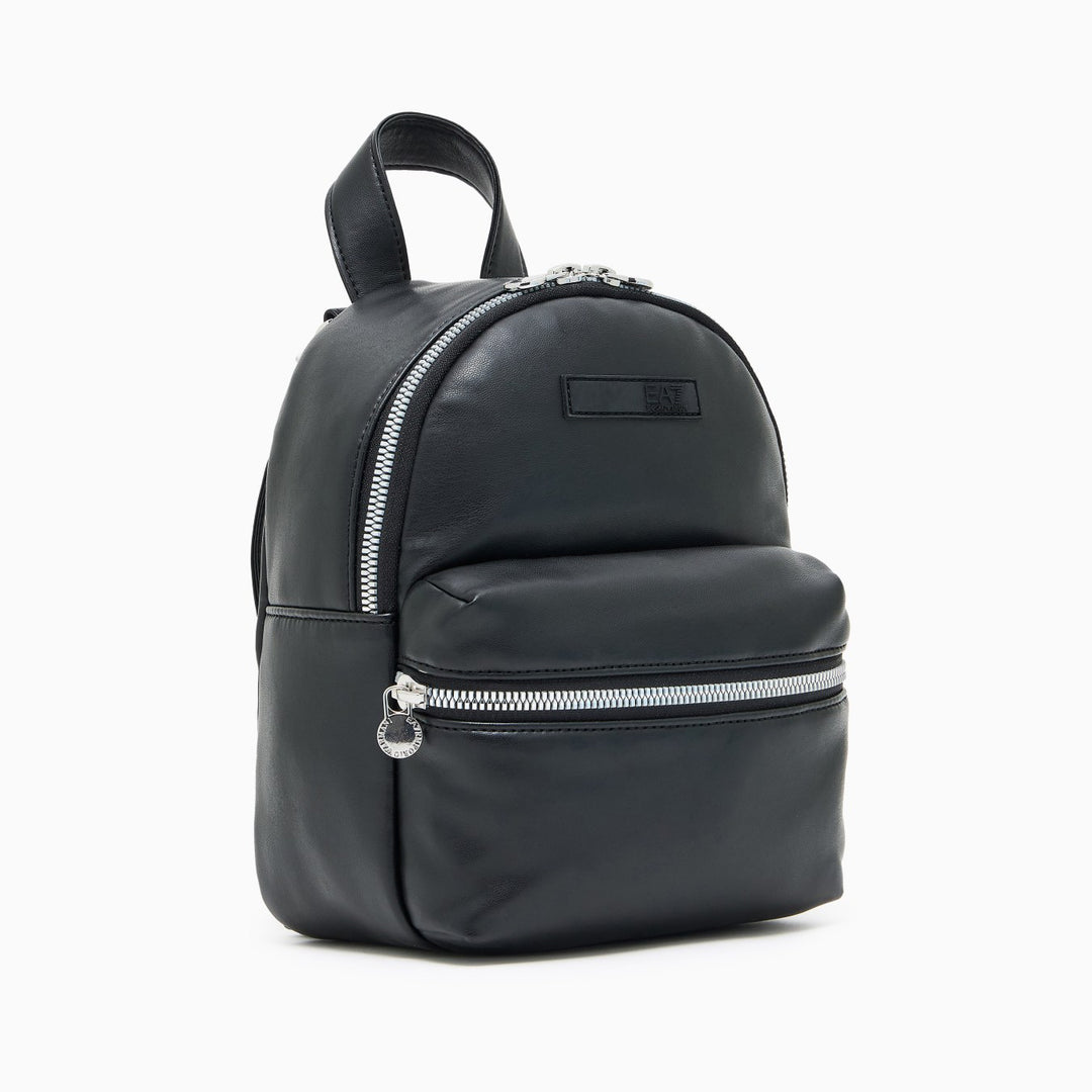 7W000549 AF19109 - Zaini - Mini - Donna - EMPORIO ARMANI - WINTER MIX - Nero - Pelle - Glamour - Look Chic - Sportivo - Bretelle - Accessorio Autunno Inverno