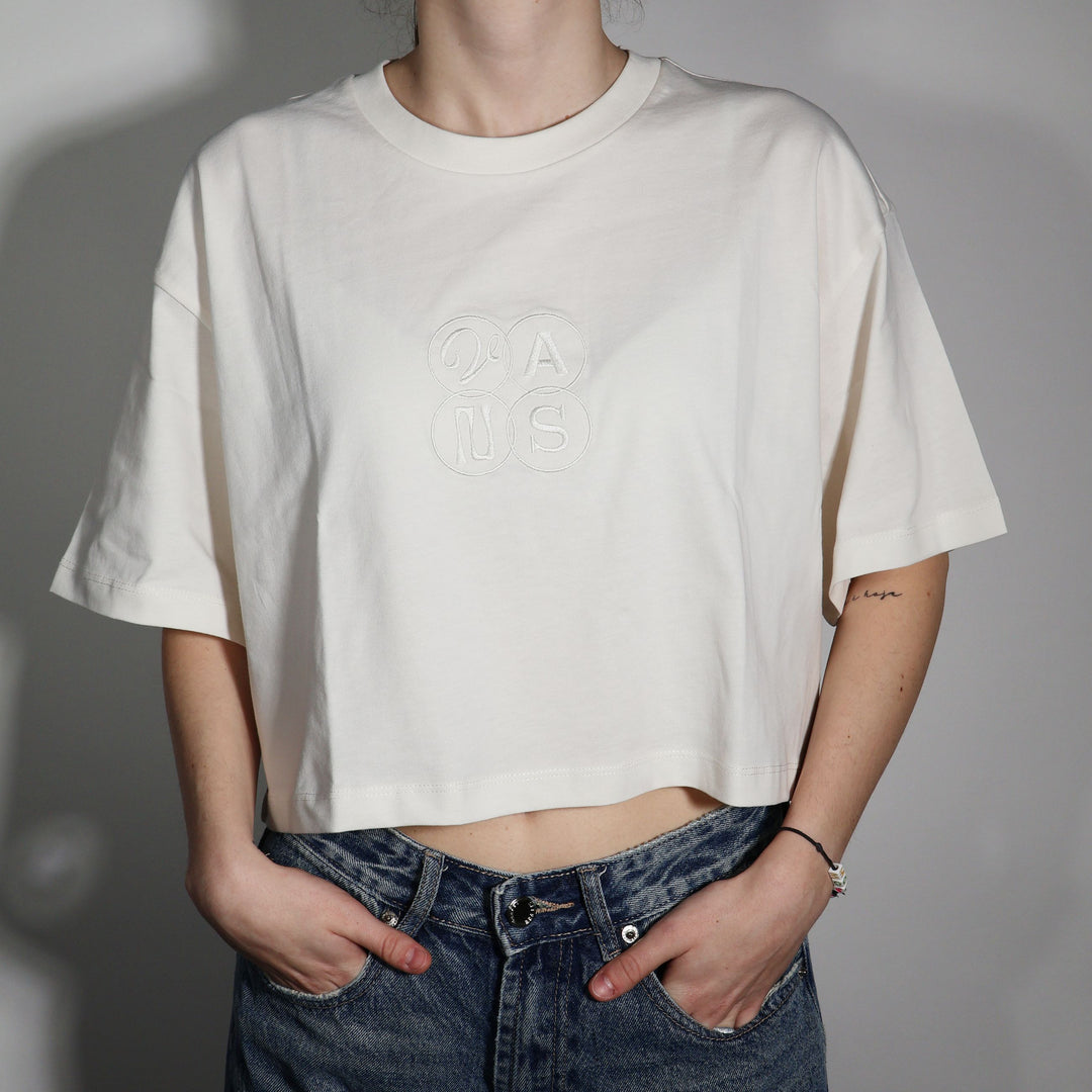 T-SHIRT VANS ELLIPSE RELAX CROP SS EGRET WOMEN'S BEIGE VN000XDWC9F1