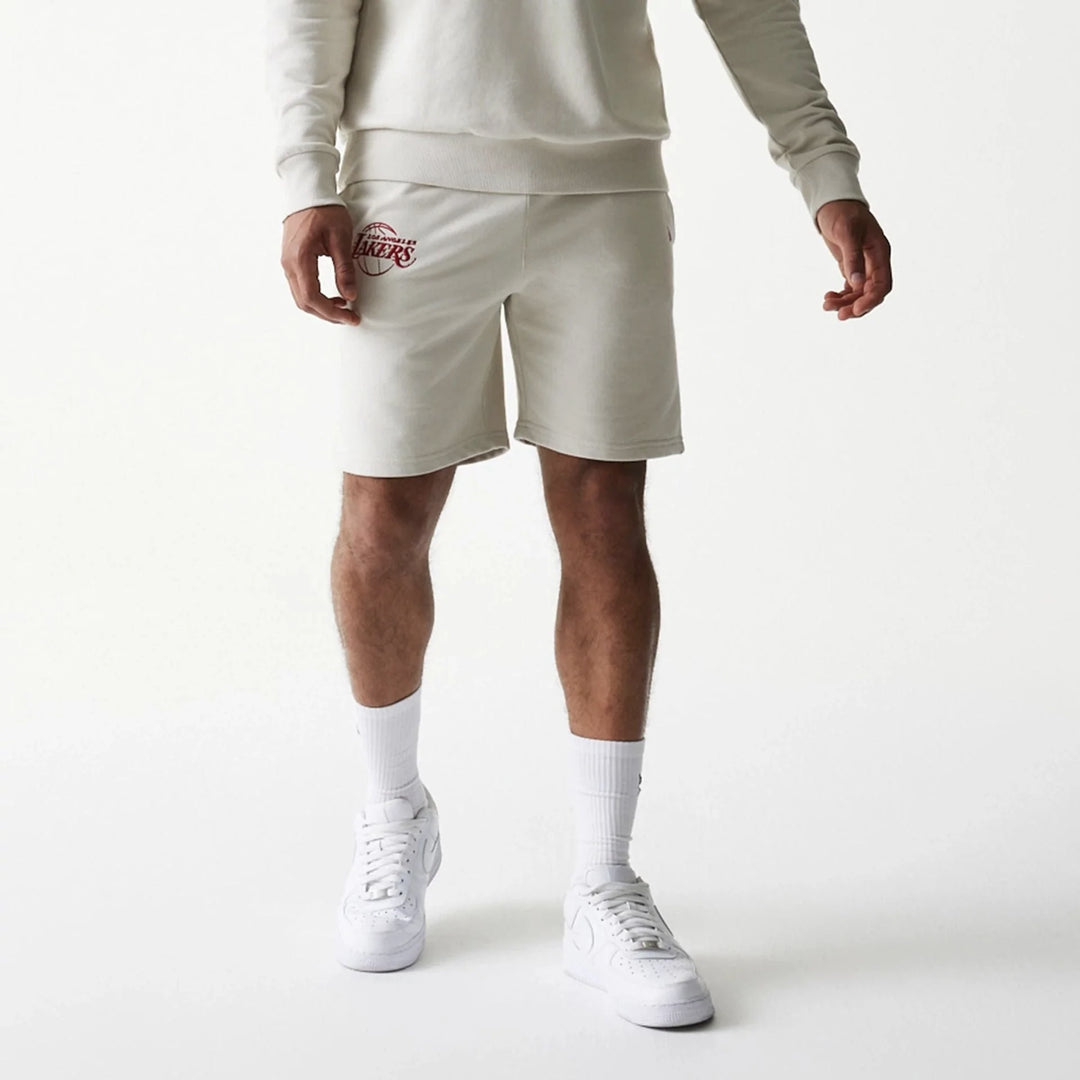 PANTALONCINI NEW ERA NBA LOS ANGELES LAKERS TONAL SHORT BEIGE 60771674