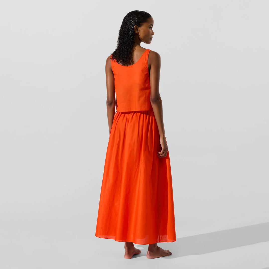 KARL LAGERFELD COTTON A-LINE MAXI SKIRT KHA2W46043