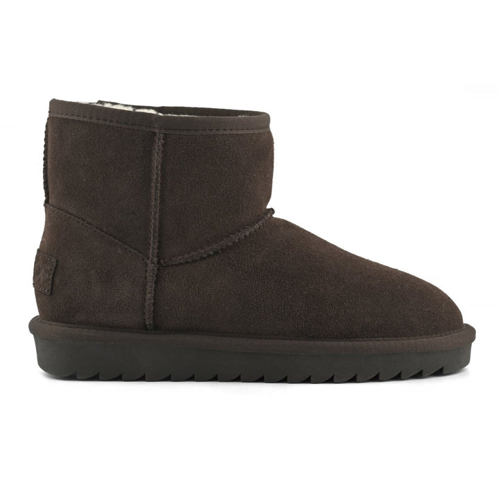 HC.YW001N - Scarpe - Donna - Colors Of California - Stivaletto Donna - Marrone Moka - Ecopelle Con Zip - Stile Biker Chic - Suola Carrarmato - Look Grintoso - Abbigliamento - Autunno/Inverno