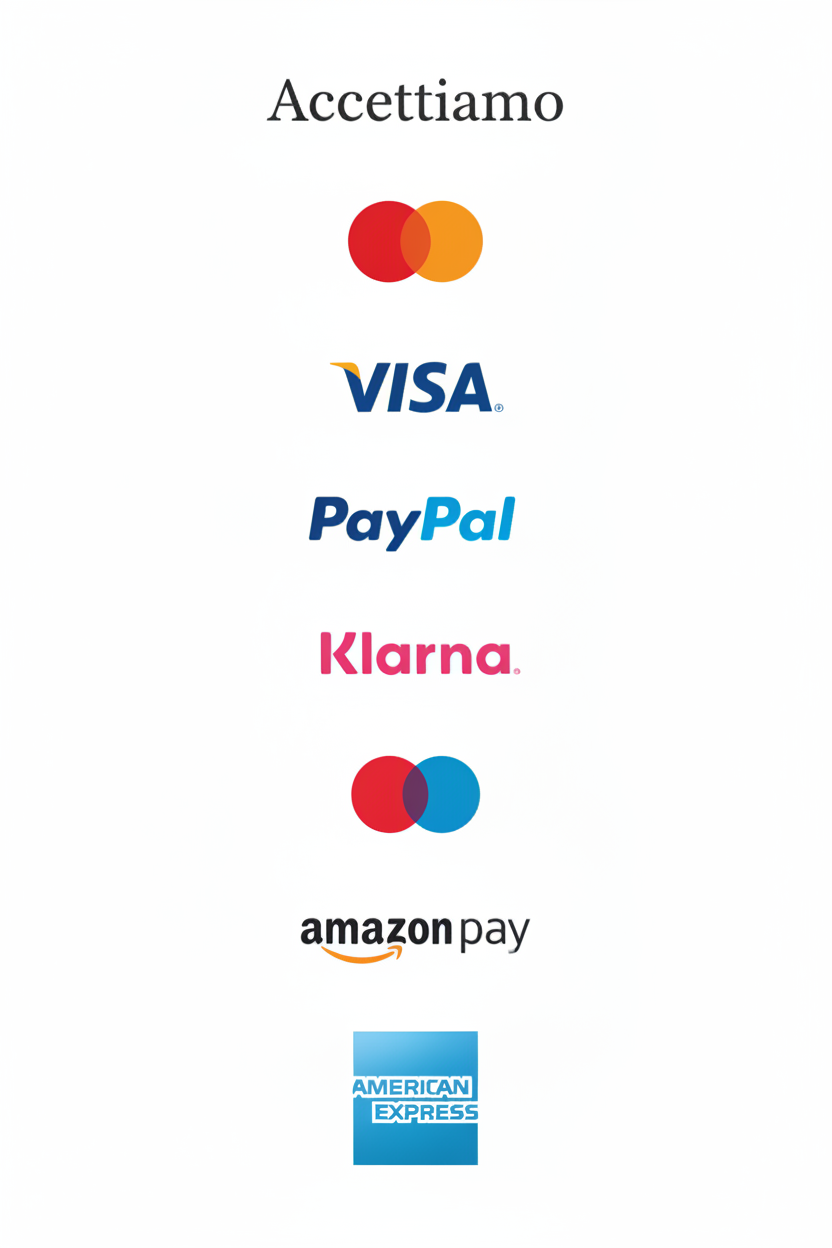 Accettiamo in grassetto - Loghi metodi di pagamento
