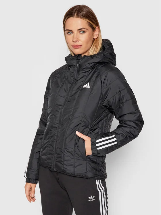 ADIDAS ITAVIC 3-STRIPES LIGHT HOODED JACKET GU3957 WOMEN'S BLACK