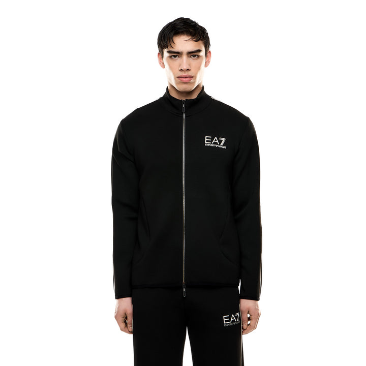 7M000670 AF14146 - Felpe - EMPORIO ARMANI - Giacca Sportiva - Nera - Full Zip - Con Cerniera - Look Athleisure - Casual-Chic - Abbigliamento Autunno Inverno