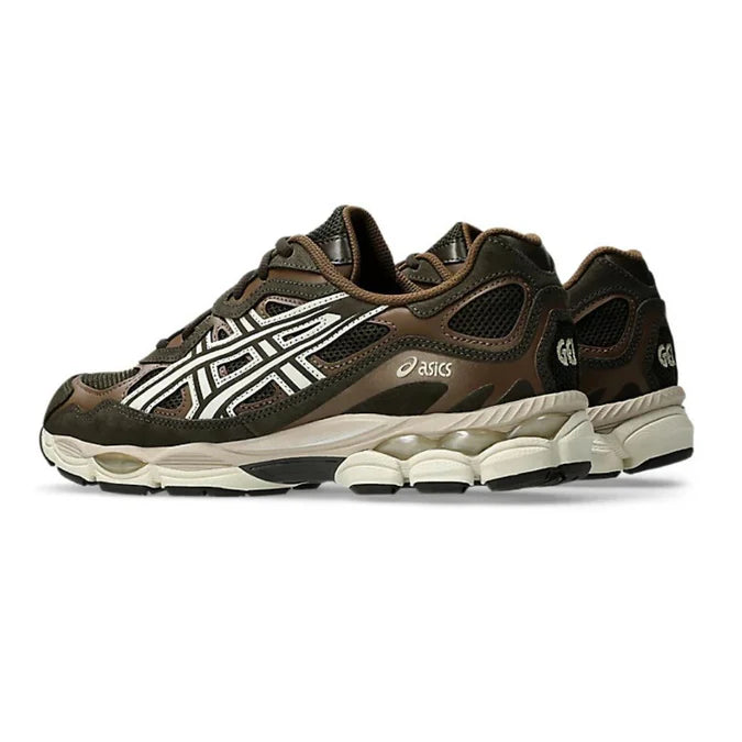 SCARPE SNEAKERS ASICS UOMO GEL-NYC BLACK COFFEE WINTER GARDEN 1203A663 AMMORTIZZAZIONE GEL
