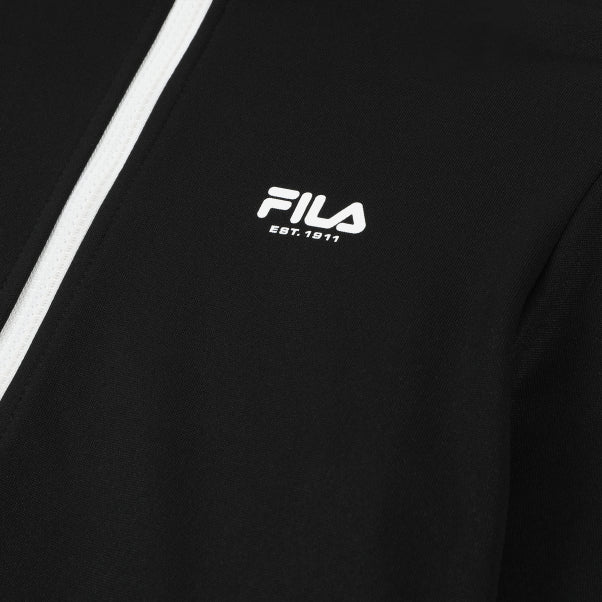 FAT0702 - Tute - Fila - Bambini - Completa - TROVO REGULAR - Sportiva - Confortevole - Logo Classico - Nera - Palestra - Tempo Libero - Abbigliamento Autunno Inverno