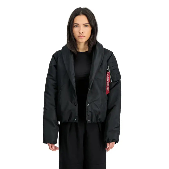F258009 - Giacche - Donna - Alpha Industries - Bomber - INDUSTRIES CROPPED MA-1 - Collo In Pelliccia Estraibile - REMOVE BEFORE FLIGHT - Abbigliamento - Autunno/Inverno 2025
