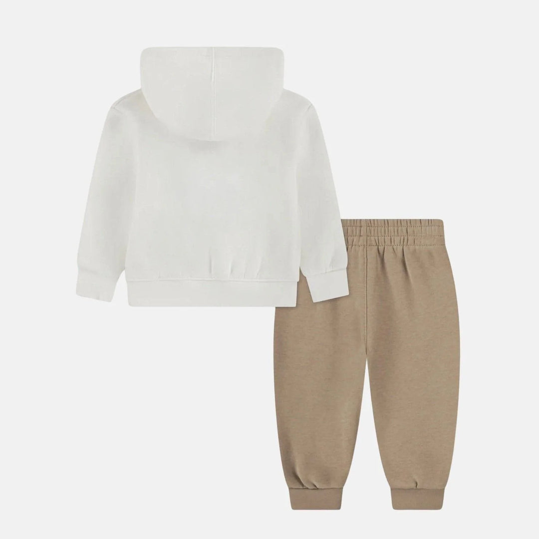 COMPLETO NEONATO JORDAN UNISEX SET BIANCO E BEIGE
