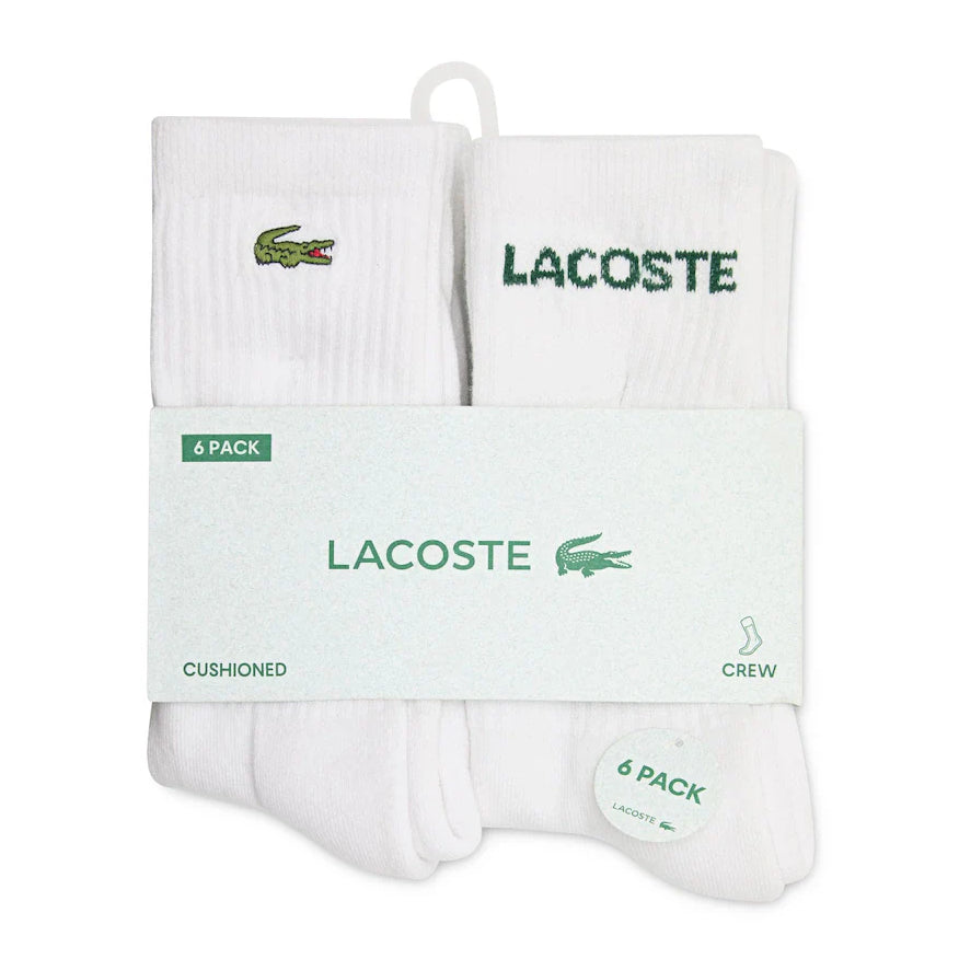 6 PAIRS LACOSTE UNISEX SOCKS