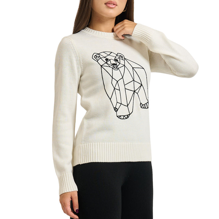 7W000700 AF17574 - Felpe - EMPORIO ARMANI - Maglia Lana - Nero & Beige - Maglione Girocollo - Caldo - Confortevole - Look Sportivo - Abbigliamento Autunno Inverno