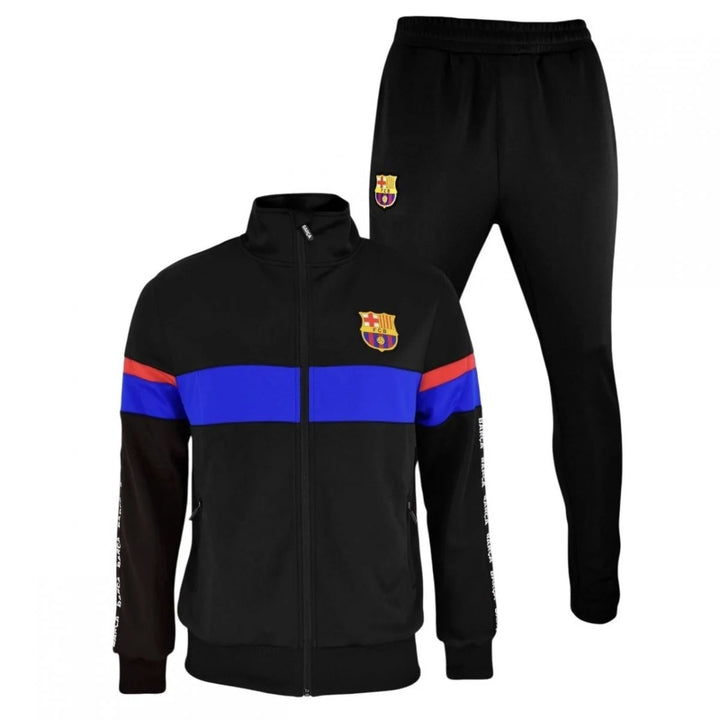 FC BARCELONA KIDS' TRACKSUIT 2024/2025 BLACK OFFICIAL 5002CHBLAP