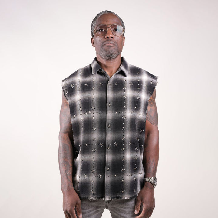 SLEEVELESS FLANNEL - Camicie - Paper Money