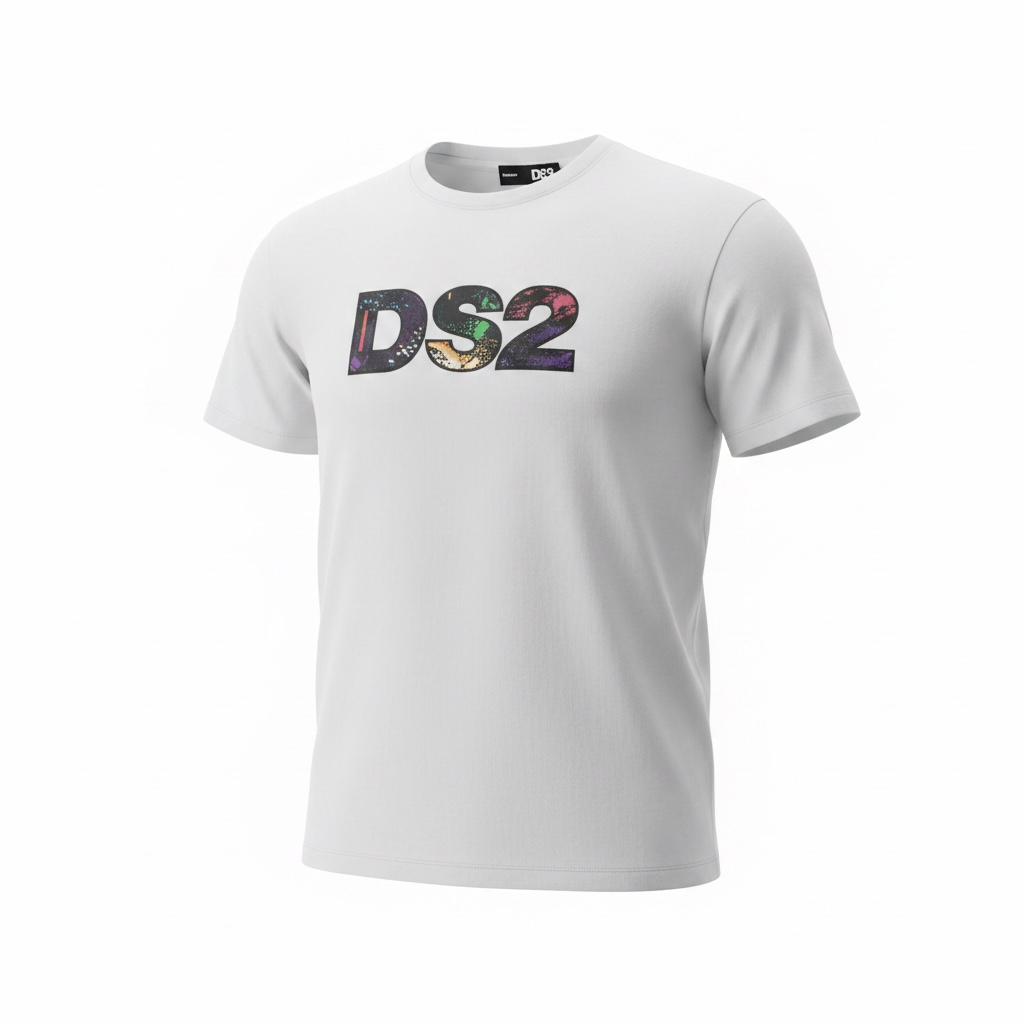 T-SHIRT UOMO DROP SEASON 2 WHITE MULTICOLOR LOGO