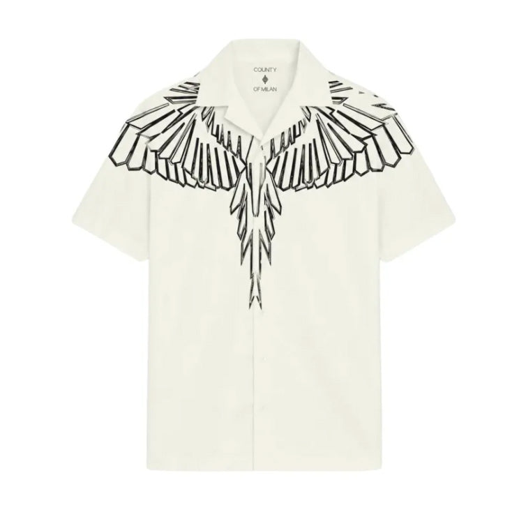 CAMICIA BOWL MARCELO BURLON GRAPHIC PRINT BLACK
