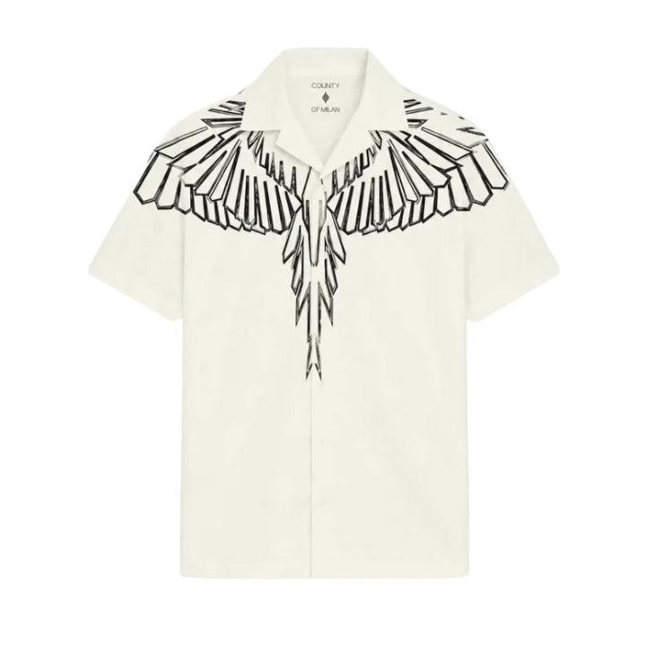 CAMICIA BOWL MARCELO BURLON GRAPHIC PRINT BLACK