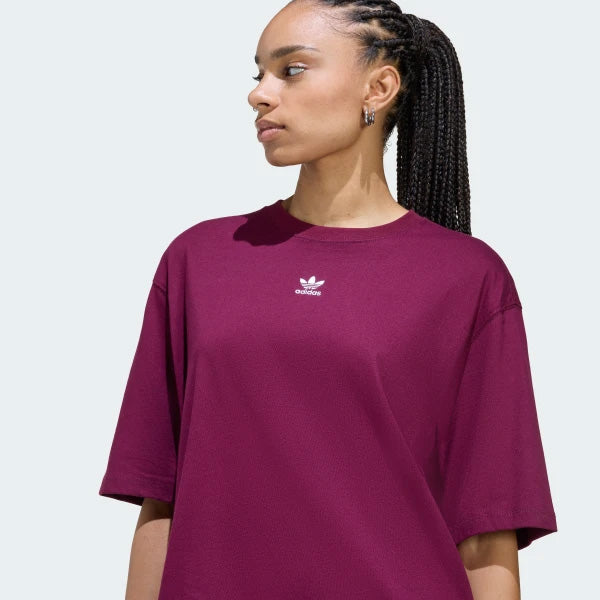 T-SHIRT DONNA ADIDAS ORIGINALS BOYFRIEND ESSENTIALS BORDEAUX