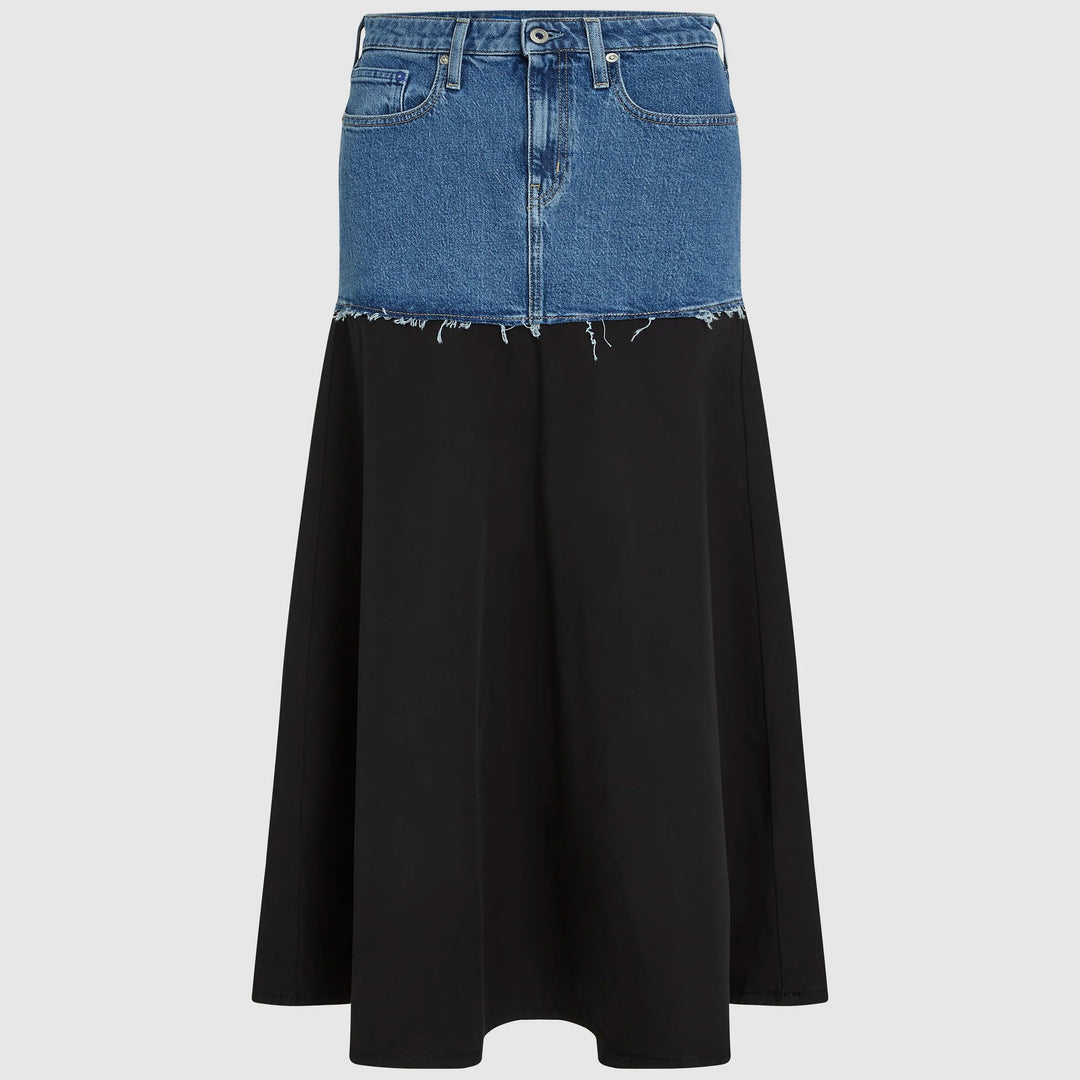 KARL LAGERFELD JEANS MAXI SKIRT WITH DENIM SECTION KLB1W12019 B1W12019