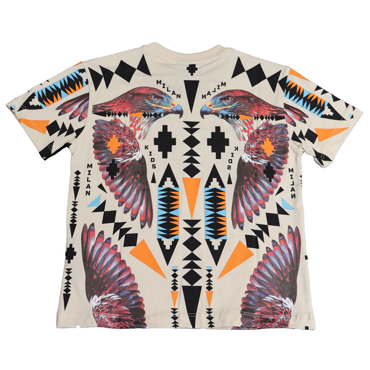 T-SHIRT MARCELO BURLON WINGS "COCCO" MULTICOLOR JUNIOR
