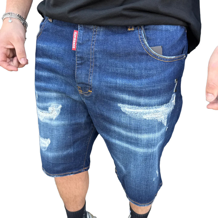 BERMUDA REVOLUTION UOMO G2FIRENZE DENIM BLU CON STRAPPI – DARK NIGHT