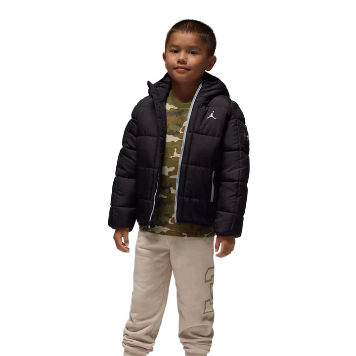 85F009 - Giacche - Bambini 3/7 Anni - JORDAN PUFFER IMBOTTITA CON CAPPUCCIO - NERO ICONICO - Bomber Jacket - Abbigliamento - Autunno/Inverno