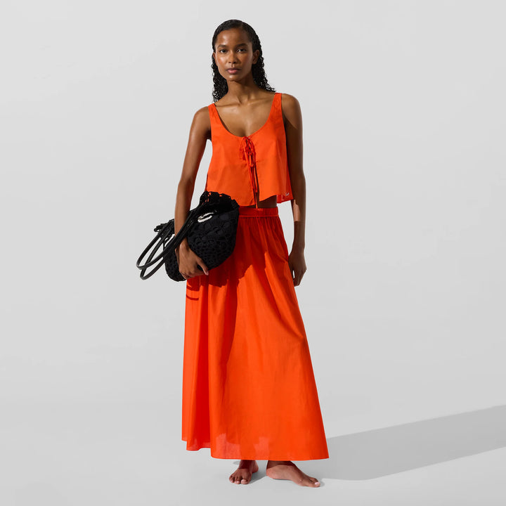 KARL LAGERFELD COTTON A-LINE MAXI SKIRT KHA2W46043