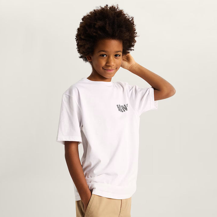 T-SHIRT VANS RACING FLAMES BAMBINO E RAGAZZO BIANCA VN000VXBWHT1