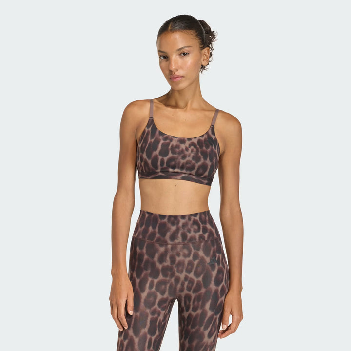ADIDAS OPTIME ESSENTIALS LEOPARD KA6343 WOMEN'S SPORTS BRA