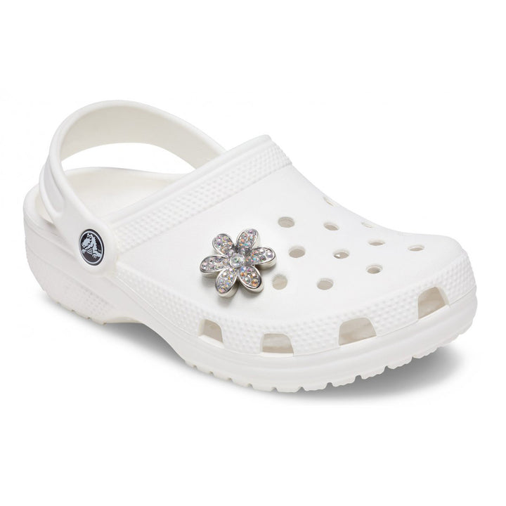 CHARM CROCS JIBBITZ™ SILVER MONOCHROME FLOWER
