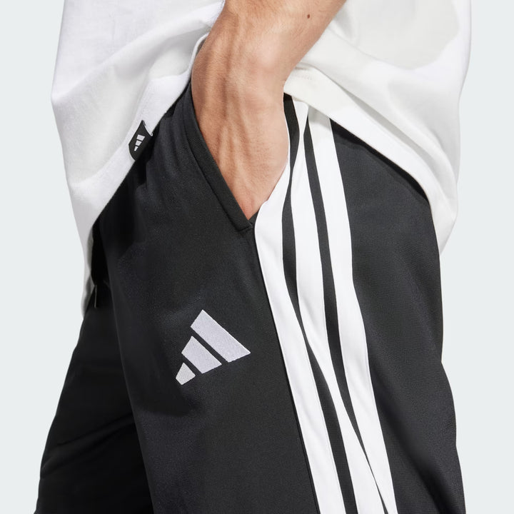 ADIDAS 3-STRIPES TRICOT OPEN HEM TRACK PANTS BLACK JI8802