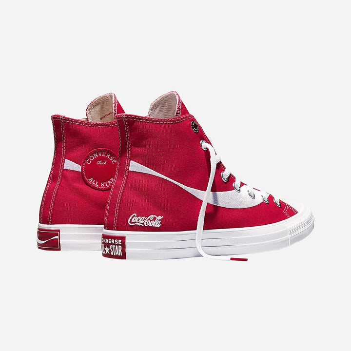 SNEAKERS UNISEX ALTE CONVERSE CHUCK TAYLOR ALL STAR X COCA-COLA ROSSO BIANCO A17889C