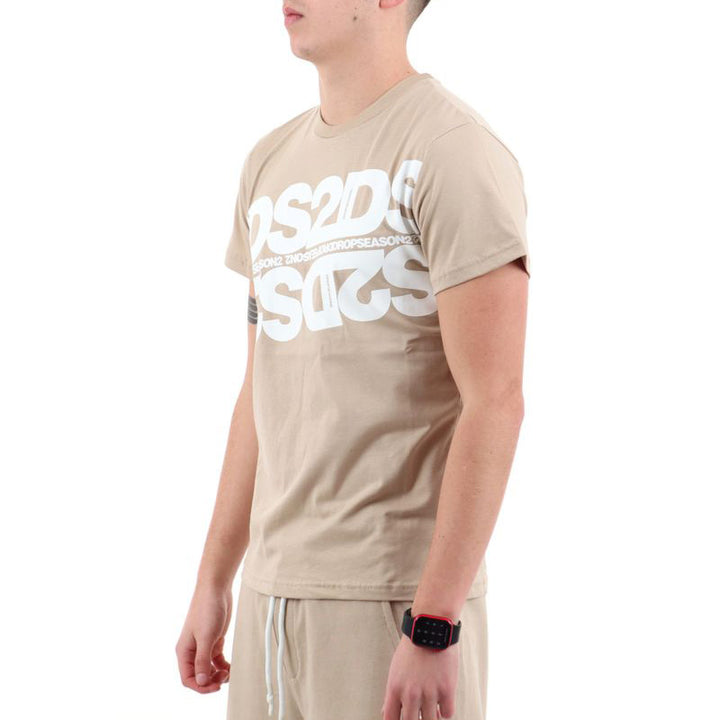 T-SHIRT UOMO DROP SEASON 2 ESSENTIAL MAXI LOGO A CONTRASTO