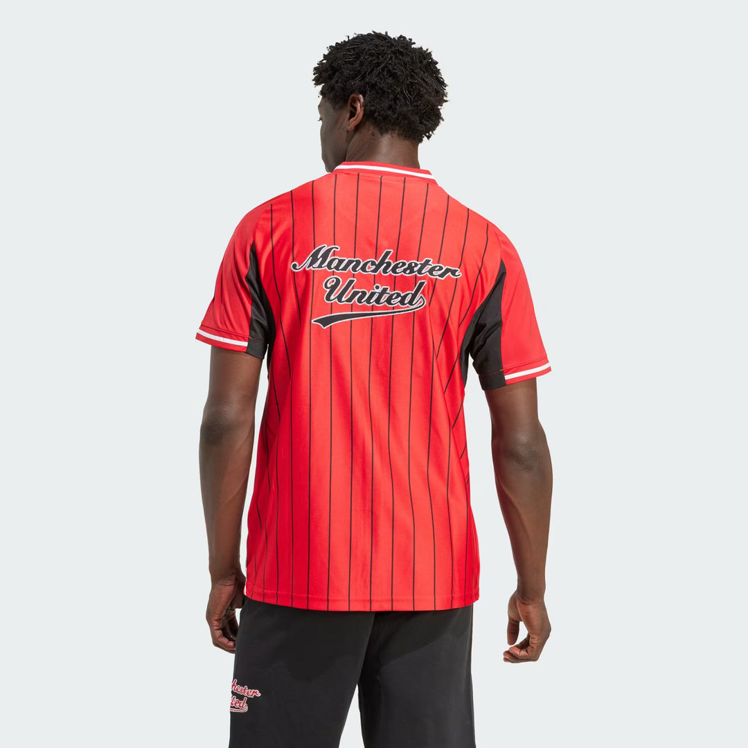 MAGLIA UOMO ADIDAS MANCHESTER UNITED FC BASEBALL JERSEY