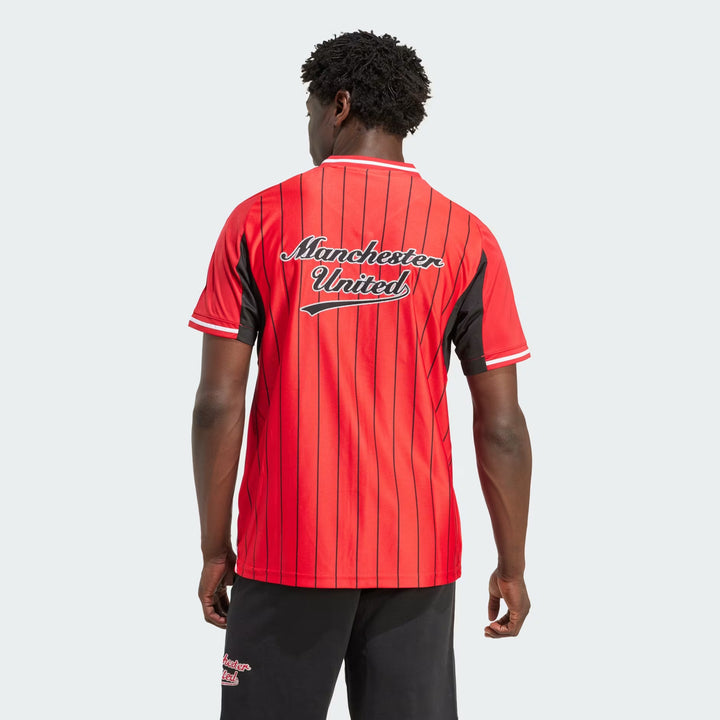 MAGLIA UOMO ADIDAS MANCHESTER UNITED FC BASEBALL JERSEY