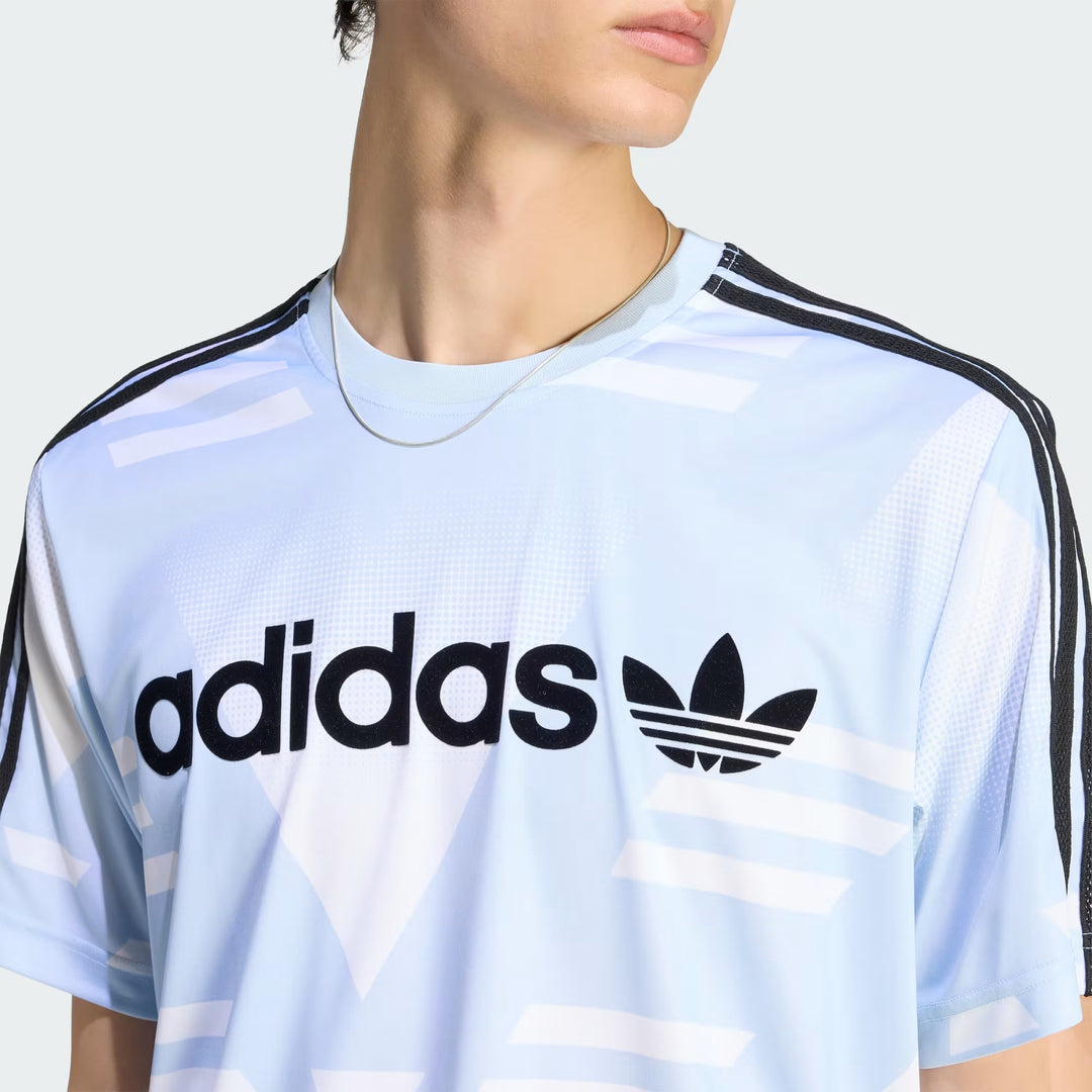 T-SHIRT UOMO ADIDAS ORIGINALS LOOSE SPONSORED CELESTE