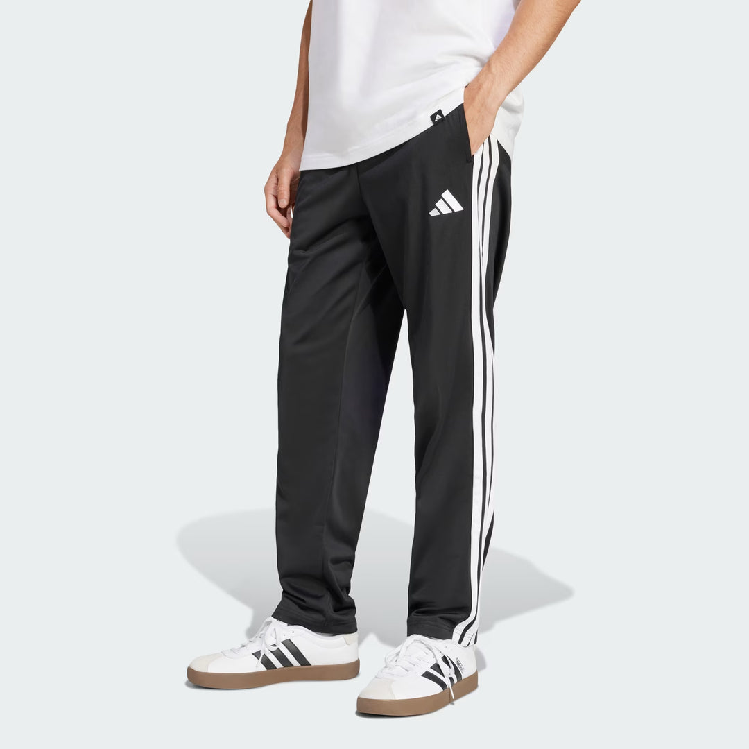 ADIDAS 3-STRIPES TRICOT OPEN HEM TRACK PANTS BLACK JI8802