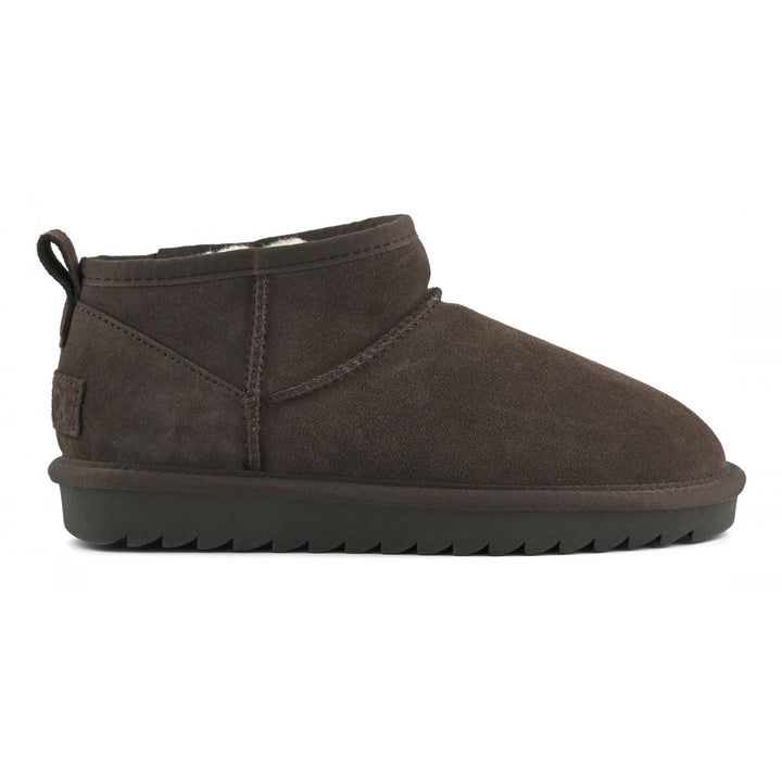 HC.YW078 - Scarpe - Colors Of California - STIVALETTO DONNA - CAMOSCIO FODERA LANA - Scarpa Invernale - Calore & Stile - Comfort Slip-On Essenziale - Grigia & Marrone