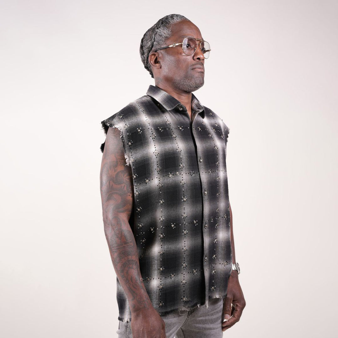 SLEEVELESS FLANNEL - Camicie - Paper Money
