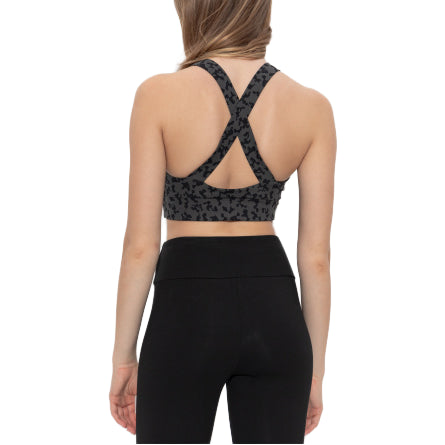 7W000563 AF15565 - Reggiseni - EMPORIO ARMANI - POCKET FULL ZIP - Nero - Versatile Sportivo - Look Casual - Effetto Animalier