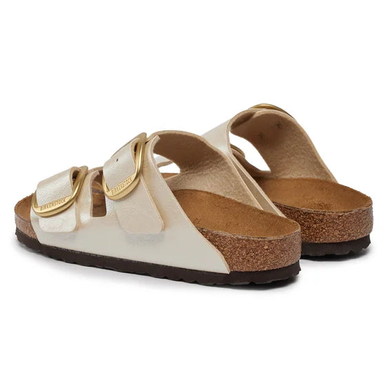 SANDALI CIABATTA DONNA BIRKENSTOCK ARIZONA BIG BUCKLE BIANCO PERLA