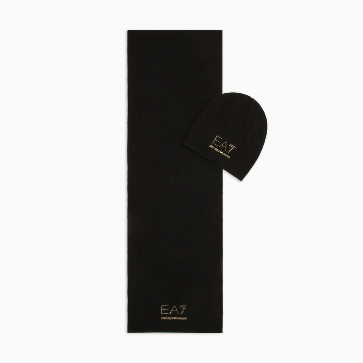 7W000717 AF16843 - Cappelli - Donna - EMPORIO ARMANI - Sciarpa & Berretto - Set Completo - EA7 EVOLUTION - Lavorato A Maglia - Tessuto Caldo & Confortevole - Look Sportivo Classico - Accessori Autunno Inverno