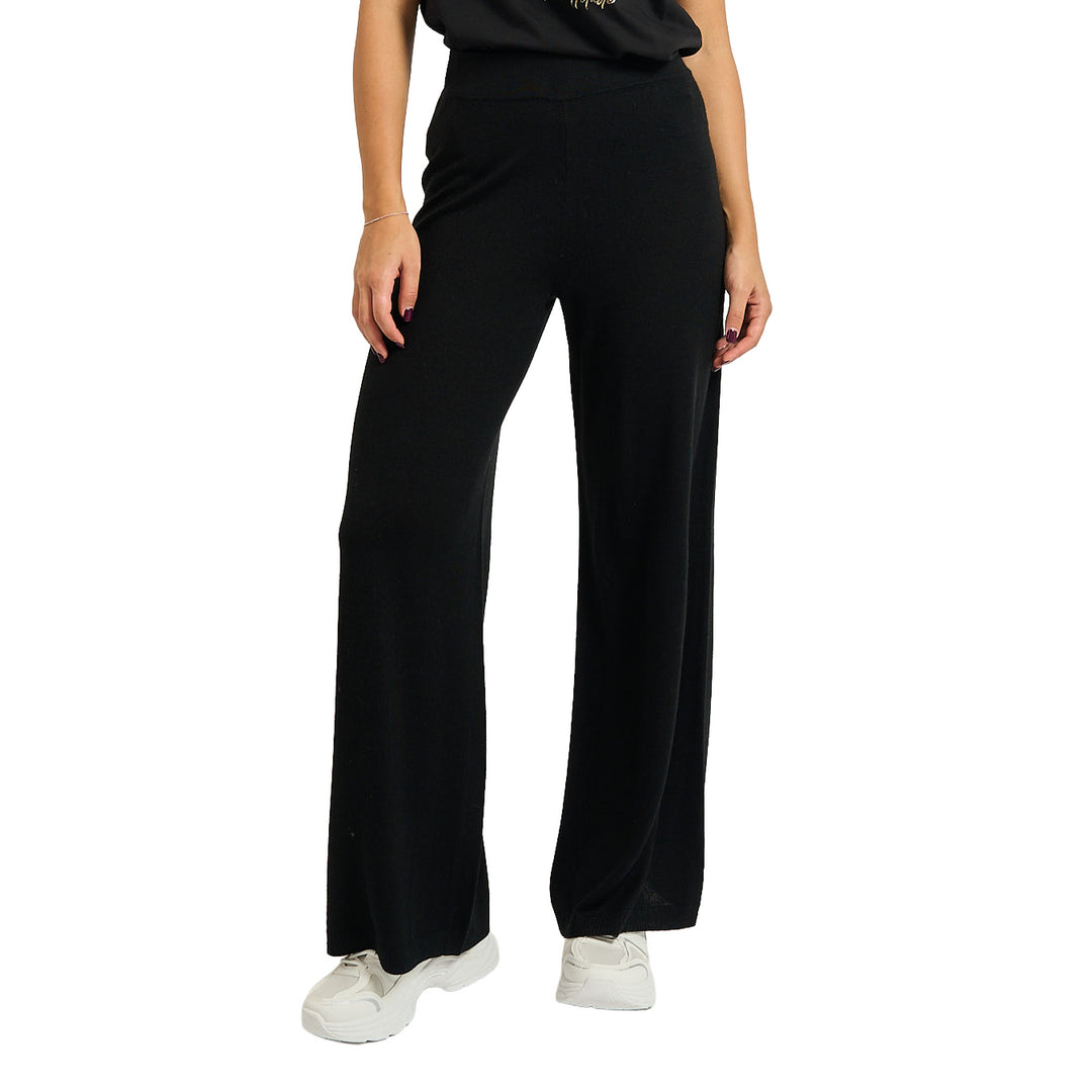 7W000778 AF17576 - Pantaloni - EMPORIO ARMANI - Nero / Marroncino - Comfort & Versatilità - Look Casual Chic - Abbigliamento Autunno Inverno